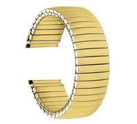 THBGTCNQ Cinturino elastico for orologio in acciaio inossidabile, cinturino for orologio da uomo e da donna, accessori for cinturini estensibili(Gold,16mm)