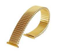 THBGTCNQ Cinturino elastico in metallo for orologio da 12 mm, 14 mm, 16 mm, 18 mm, 20 mm, elastico, in acciaio inossidabile, for uomo e donna, accessori da polso(Gold,18mm)