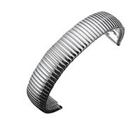 THBGTCNQ Cinturino elastico in metallo for orologio da 18 mm e 20 mm, cinturino di ricambio unisex in metallo(Silver,22mm)