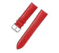THBGTCNQ Cinturino for orologio, cinturino di ricambio in pelle a sgancio rapido for uomo e donna(Red,18mm)