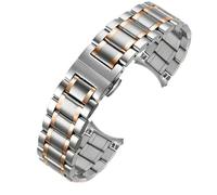 THBGTCNQ Cinturino for orologio in acciaio inossidabile 18mm20mm Cinturino di ricambio universale for orologio da donna e da uomo Adatto for orologio al quarzo Smart Watch(Siver rose gold,12mm)