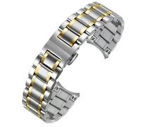 THBGTCNQ Cinturino for orologio in acciaio inossidabile 18mm20mm Cinturino di ricambio universale for orologio da donna e da uomo Adatto for orologio al quarzo Smart Watch(Siver gold,12mm)