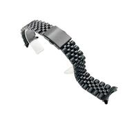 THBGTCNQ Cinturino for orologio in acciaio inossidabile con fibbia pieghevole, cinturino di ricambio universale(Black,18mm)