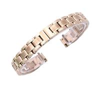 THBGTCNQ Cinturino for Orologio in Acciaio Inossidabile con Fibbia Pieghevole Universale a sgancio rapido(Rose Gold_8mm)