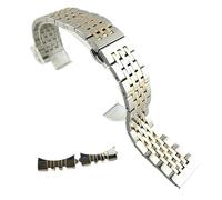 THBGTCNQ Cinturino for orologio in acciaio inossidabile da 12-22 mm con interfaccia ad arco, adatto for uomini e donne(Silver Rose Gold,12mm)