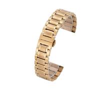 THBGTCNQ Cinturino for orologio in acciaio inossidabile da 18 mm, cinturino di ricambio in metallo unisex(Gold,12mm)