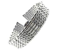 THBGTCNQ Cinturino for Orologio in Acciaio Inossidabile da 18 mm, Cinturino di Ricambio Universale(Silver_12mm)