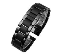 THBGTCNQ Cinturino for Orologio in Ceramica, Cinturino Universale for Orologio in Acciaio Inossidabile a sgancio rapido(Frosted Ceramic,18mm)