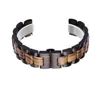 THBGTCNQ Cinturino for orologio in legno 20mm 22mm Cinturino di ricambio for smartwatch Orologio al quarzo Bracciale di ricambio unisex(Blackyellow,22mm)