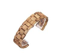 THBGTCNQ Cinturino for orologio in legno 20mm 22mm Sostituzione cinturino a sgancio rapido Bracciale Uomo Donna Cintura for orologio intelligente al quarzo(Brown,22mm)