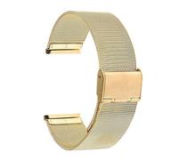 THBGTCNQ Cinturino for Orologio in Maglia di Acciaio Inossidabile, Cinturino in Metallo Intrecciato, Cinturino Universale Regolabile for Orologio(Gold,18mm)