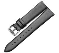 THBGTCNQ Cinturino for orologio in pelle con fibbia in acciaio inossidabile, comodo e resistente, cinturino universale(Black,19mm)