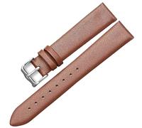 THBGTCNQ Cinturino for orologio in pelle con fibbia in acciaio inossidabile, comodo e resistente, cinturino universale(Brown,19mm)