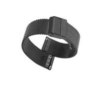 THBGTCNQ Cinturino for Orologio Intrecciato in Acciaio Inossidabile, Cinturino a Maglie, Braccialetto Universale Intrecciato(Black_17mm)