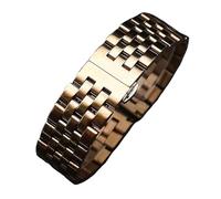 THBGTCNQ Cinturino for Orologio Unisex in Acciaio Inossidabile con Fibbia Pieghevole e interfaccia ad Arco(Rose Gold,13mm)