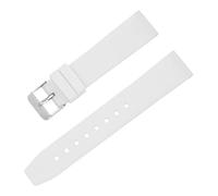 THBGTCNQ Cinturino in gomma for orologio, cinturino in silicone a sgancio rapido, ricambio universale(White,18mm)