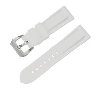 THBGTCNQ Cinturino in silicone con cinturino in gomma a sgancio rapido, fibbia in acciaio inossidabile, unisex(White,20MM)