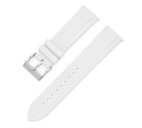 THBGTCNQ Cinturino in silicone con cinturino in gomma a sgancio rapido, fibbia in acciaio inossidabile, unisex(White,18mm)