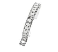 THBGTCNQ Cinturino Universale for Orologio in Acciaio Inossidabile e Ceramica con Fibbia Pieghevole in Metallo a sgancio rapido(Silver White_14mm)