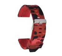 THBGTCNQ Silicone Rubber Watch Strap Men's Sports Universal Bracelet 18mm 20mm 22mm Replacement Watchband Accessories(Red,18mm)