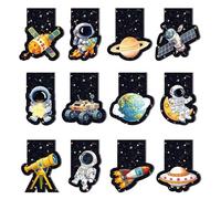 Thboxes 12 Pezzi Segnalibro Magnetico Bambini, Segnalibri Magnetici a Tema Spaziale Segnalibro Bambini 5 6 7 8 9 10 Anni Bomboniere per Feste di Compleanno Regali per il Ritorno a Scuola