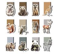 Thboxes 12 Pezzi Segnalibro Magnetico Bambini, Segnalibri Magnetici Animali Segnalibro Bambini 5 6 7 8 9 10 Anni Bomboniere per Feste di Compleanno Regali per il Ritorno a Scuola