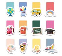 Thboxes 12 segnalibri magnetici per bambini, regali di compleanno per bambini, regali per gli ospiti, 5, 6, 7, 8, 9, 10 anni, per l'inizio della scuola, segnalibri magnetici, sacchetti per la scuola