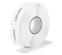 Thboxes 1200 Pezzi Etichette Adesive Impermeabili e Resistenti All'olio, 25 x 50 mm Vuoti Etichette per Congelatore Scrivibili con Perforazione per Contenitori Barattoli Bottiglie