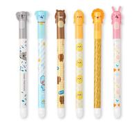 Thboxes 6 penne a sfera cancellabili, penne gel da 0,5 mm, cancellabili con inchiostro nero e blu, penna cancellabile, per articoli scolastici, forniture per ufficio