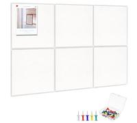 Thboxes Bacheca grande in sughero, 91,4 x 61 cm, confezione da 6 bacheche in feltro con 30 puntine, alternativa alle strisce autoadesive, in feltro, per parete, ufficio, casa, scuola, decorazione