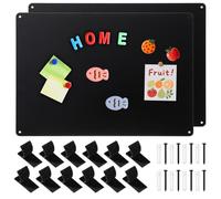 Thboxes Confezione da 2 lavagne magnetiche, 43,2 x 30 cm, bacheca magnetica in metallo per armadietti, frigoriferi, casa, ufficio, per esporre barattoli di spezie, frigoriferi, appunti, foto, colore