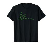 THC Molecola Kiffer Marijuana Cannabis Maglietta con Stampa Grafica Economica