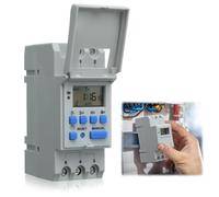 THC15A Programmatore Elettrico Orario Settimanale, LCD Digitale Interruttore Timer Interruttore Timer Relè Programmabile per Illuminazione Pubblica e Elettrodomestici 200-240V