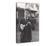 THCTCA Buster Keaton - Poster su tela, decorazione artistica da parete per soggiorno, camera da letto, stile cornice, 20 x 30 cm