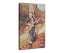THCTCA Eddie Cochran (Späte anni '50) - Poster su tela, decorazione artistica da parete per soggiorno, camera da letto, decorazione con cornice, 20 x 30 cm