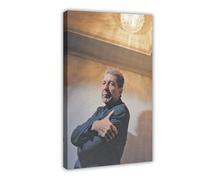 THCTCA Leonard Cohen, Londra, Jaren 90, poster su tela, decorazione per camera da letto, ufficio, camera da letto, regalo, con cornice, 50 x 75 cm