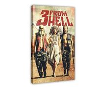 THCTCA Poster del film 3 from Hell (2019) su tela, decorazione artistica da parete per soggiorno, camera da letto, decorazione con cornice, 60 x 90 cm