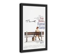 THCTCA Poster del film Forrest Gump firmato da Tom Hanks, su tela, decorazione per camera da letto, sport, ufficio, stanza, regalo, stile cornice, 30 x 45 cm