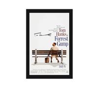 THCTCA Poster del film Forrest Gump firmato da Tom Hanks, su tela, decorazione per camera da letto, sport, ufficio, stanza, regalo, senza cornice, 20 x 30 cm