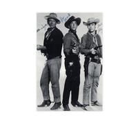 THCTCA Poster su tela con John Wayne, Dean Martin e Ricky Nelson, decorazione artistica da parete per soggiorno e camera da letto, senza cornice, 20 x 30 cm