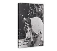 THCTCA Poster su tela con Otis Redding, Monterey Pop Festival, 1967, decorazione per camera da letto, ufficio, camera da letto, regalo, con cornice, 60 x 90 cm