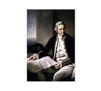 THCTCA Poster su tela con ritratto di Von Captain James Cook Gemälde Von, decorazione artistica da parete per soggiorno e camera da letto, senza cornice, stile 20 x 30 cm