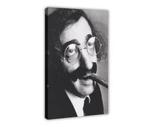 THCTCA Poster su tela con stampa di Woody Allen Als Groucho Marx, decorazione artistica da parete per soggiorno e camera da letto, con cornice, 60 x 90 cm