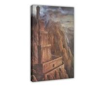 THCTCA Poster su tela con Tolkien, Herr Der Ringe Der Hobbit, decorazione per camera da letto, ufficio, camera da letto, regalo, con cornice, 40 x 60 cm