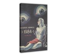 THCTCA Poster su tela di Von George Orwell del 1984, decorazione per camera da letto, sport, ufficio, stanza, regalo, stile cornice, 50 x 75 cm
