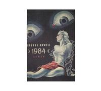 THCTCA Poster su tela di Von George Orwell del 1984, decorazione per camera da letto, sport, ufficio, stanza, regalo, senza cornice, 50 x 75 cm