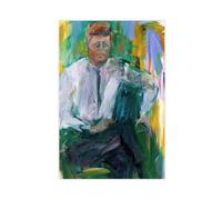THCTCA Riproduzione su tela di Porträt Von John F. Kennedy Gemälde Von Elaine De Kooning per camera da letto, decorazione per ufficio, camera da letto, regalo, senza cornice, 50 x 75 cm