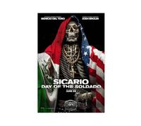 THCTCA Sicario Día Del Soldado Cartel De La Película - Poster su tela, decorazione per camera da letto, sport, ufficio, stanza, regalo, senza cornice, 40 x 60 cm