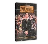 THCTCA Signiertes Poster Zum Film Lupo di Wall Street su tela, decorazione artistica da parete per soggiorno, camera da letto, decorazione, stile cornice, 60 x 90 cm