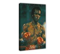 THCTCA Sugar Ray Leonard, poster su tela, decorazione per camera da letto, sport, ufficio, camera da letto, regalo, stile cornice, 20 x 30 cm